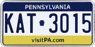 PA license plate KAT3015