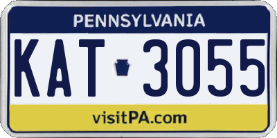 PA license plate KAT3055