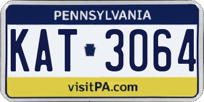 PA license plate KAT3064