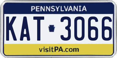 PA license plate KAT3066