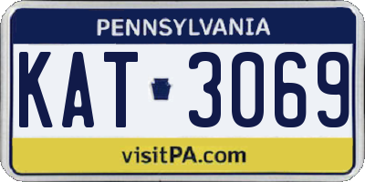 PA license plate KAT3069