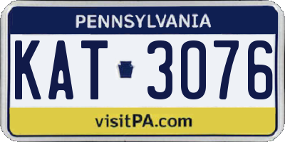 PA license plate KAT3076