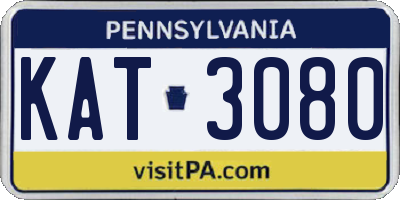 PA license plate KAT3080