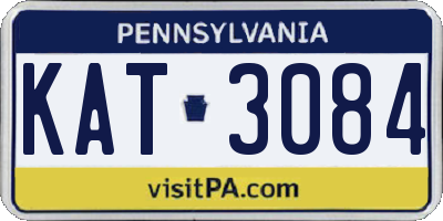 PA license plate KAT3084