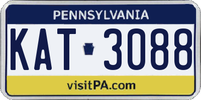 PA license plate KAT3088