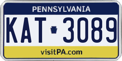 PA license plate KAT3089