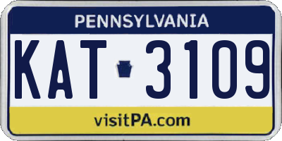 PA license plate KAT3109