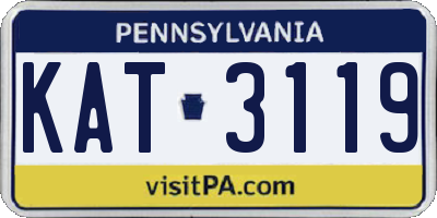 PA license plate KAT3119