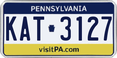 PA license plate KAT3127