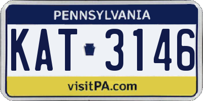 PA license plate KAT3146