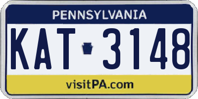 PA license plate KAT3148