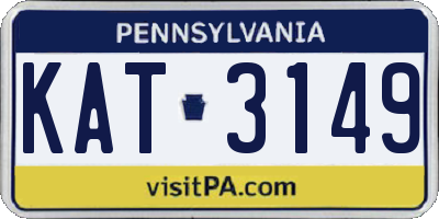 PA license plate KAT3149