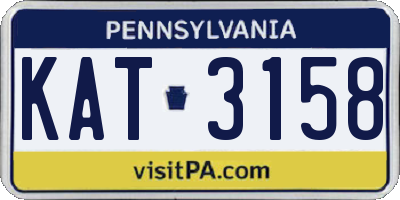 PA license plate KAT3158