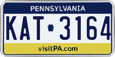 PA license plate KAT3164