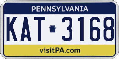 PA license plate KAT3168