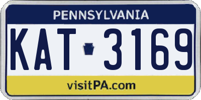 PA license plate KAT3169