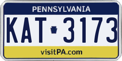 PA license plate KAT3173