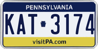 PA license plate KAT3174