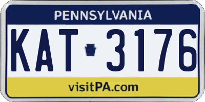 PA license plate KAT3176