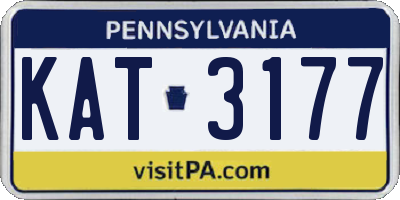 PA license plate KAT3177