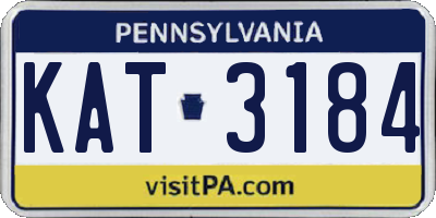 PA license plate KAT3184