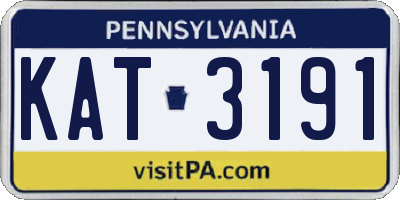 PA license plate KAT3191