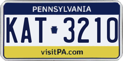 PA license plate KAT3210