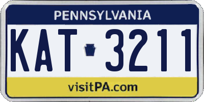 PA license plate KAT3211