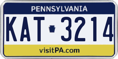 PA license plate KAT3214