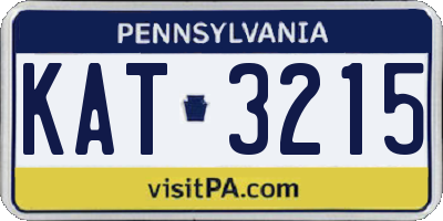 PA license plate KAT3215