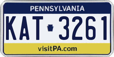 PA license plate KAT3261