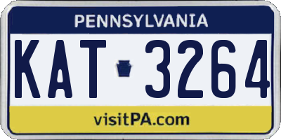 PA license plate KAT3264