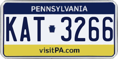 PA license plate KAT3266