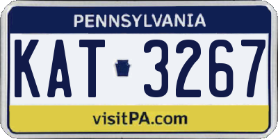 PA license plate KAT3267