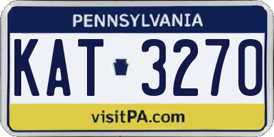 PA license plate KAT3270