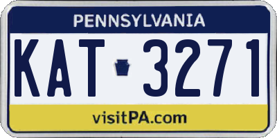 PA license plate KAT3271