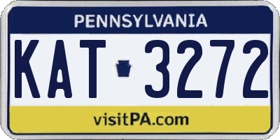 PA license plate KAT3272