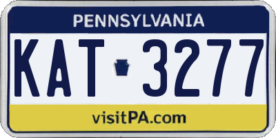 PA license plate KAT3277