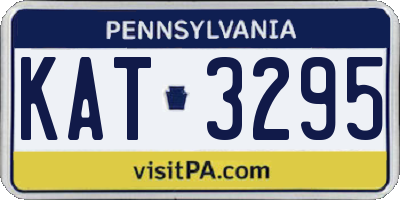 PA license plate KAT3295