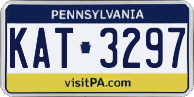 PA license plate KAT3297