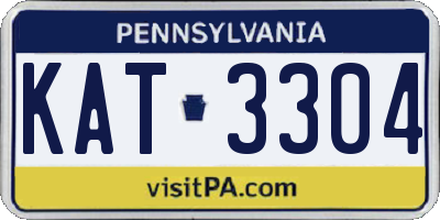 PA license plate KAT3304