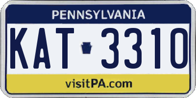 PA license plate KAT3310