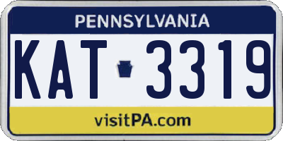 PA license plate KAT3319