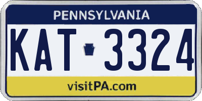 PA license plate KAT3324