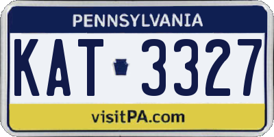 PA license plate KAT3327