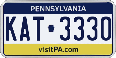 PA license plate KAT3330