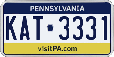 PA license plate KAT3331