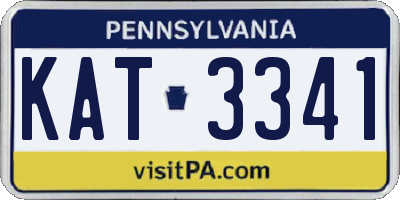 PA license plate KAT3341