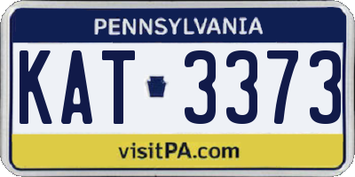 PA license plate KAT3373