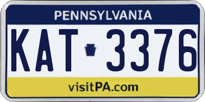 PA license plate KAT3376